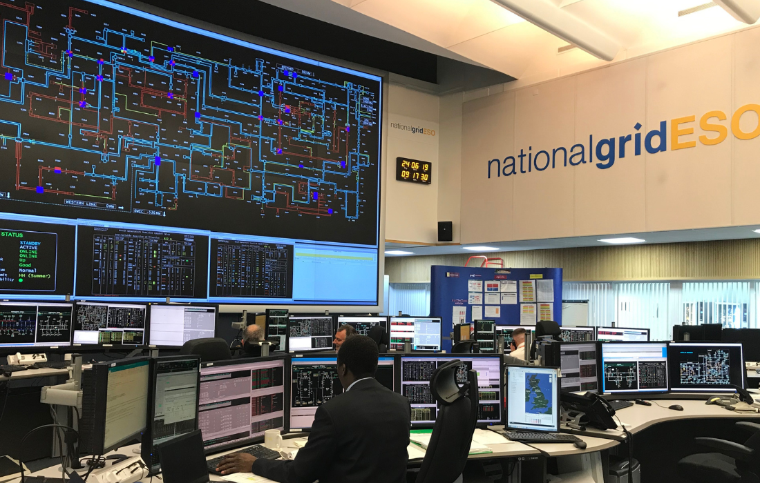 DRS Case study image showing the National Grid ESO control room